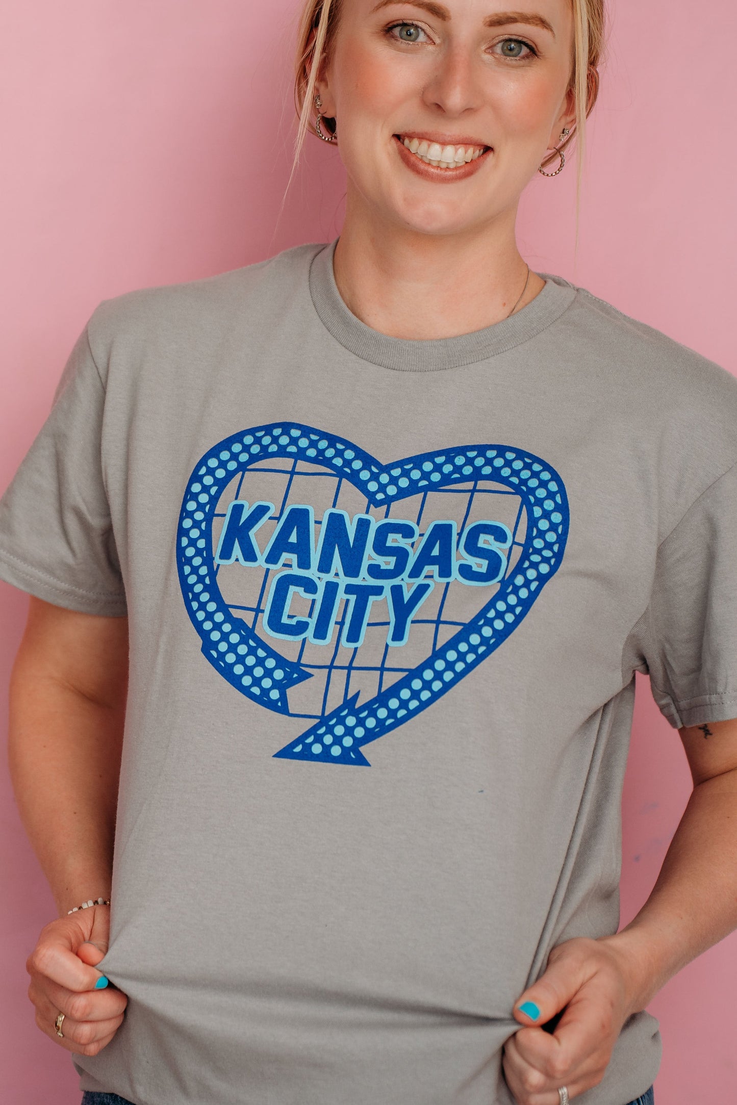 *Whoa Nellie* Royal Neon Heart Tee