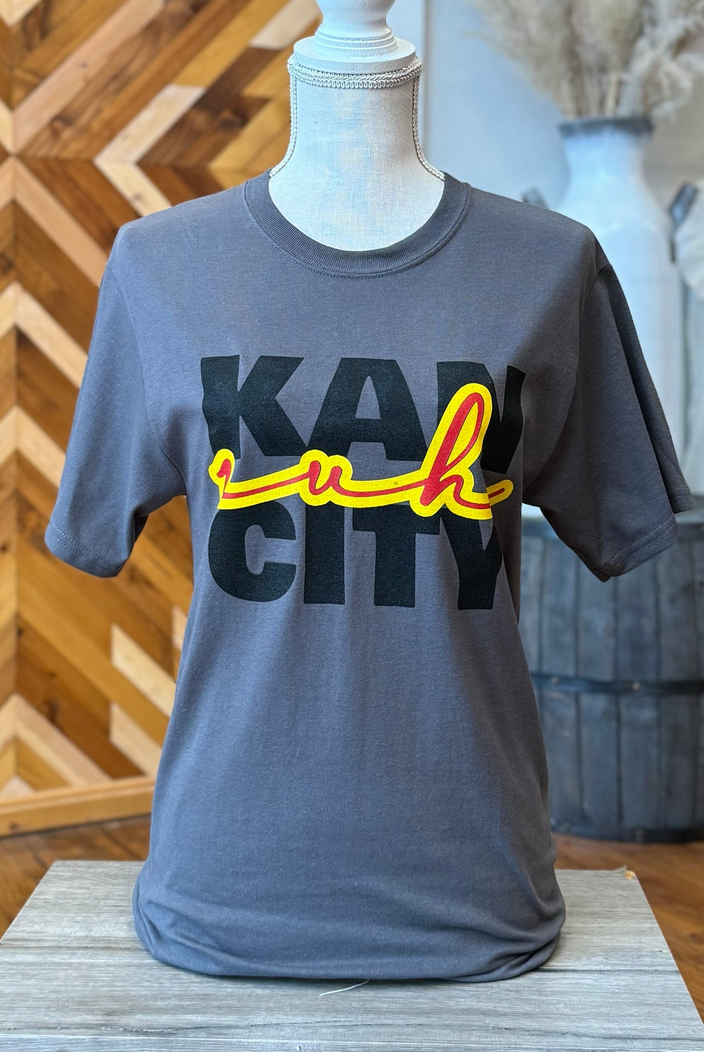 *Whoa Nellie* KC Script Graphite Tee