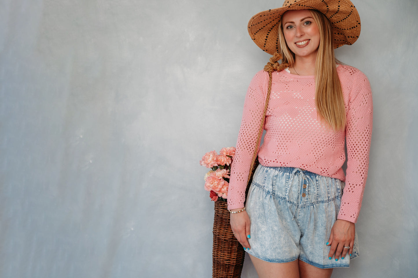 Cassidy Chambray Flare Short