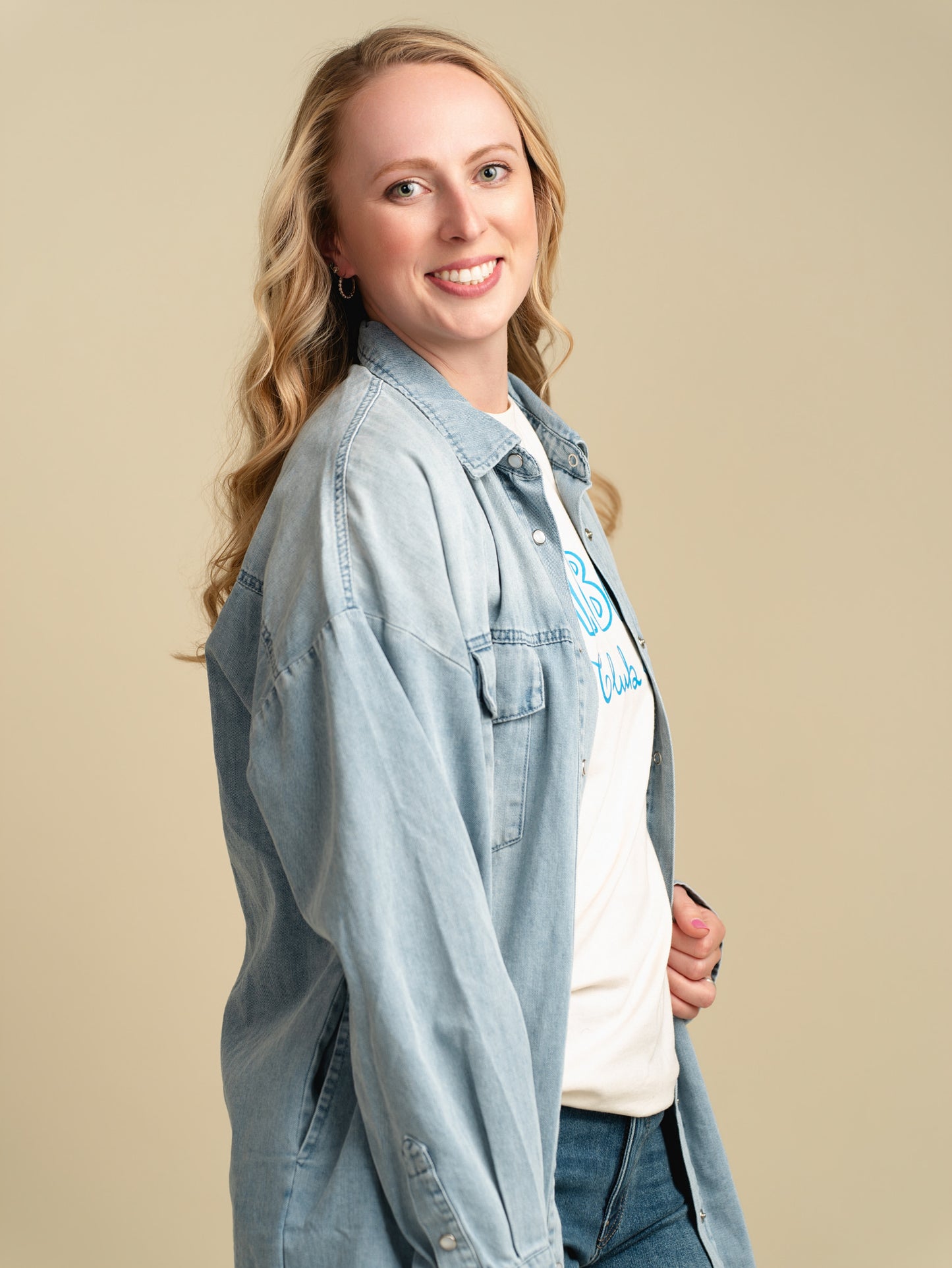 Destiny Washed Denim Top