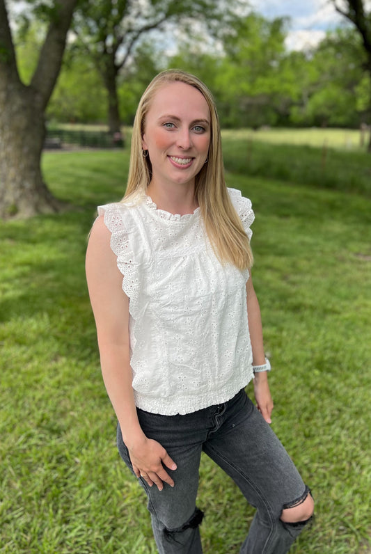 Winnie Eyelet Top