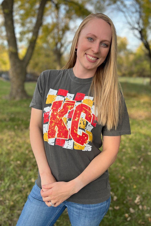 *Whoa Nellie* Checker KC Tee