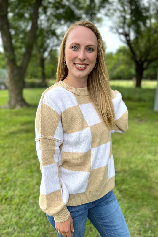 Cassie Checkered Sweater