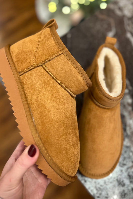 *Soda* Lila Slipon Bootie - Tan