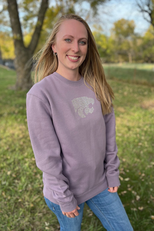 *Whoa Nellie* Purple Power Sequin Crew