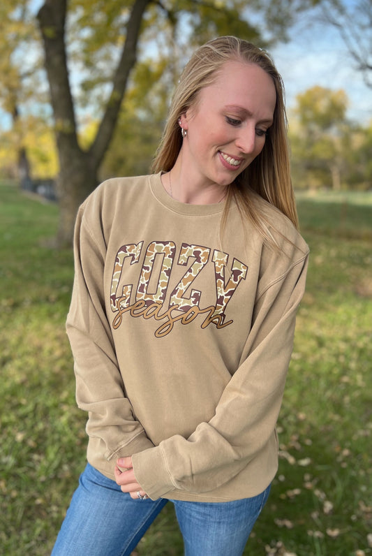 *Whoa Nellie* Cozy Season Camo Crew