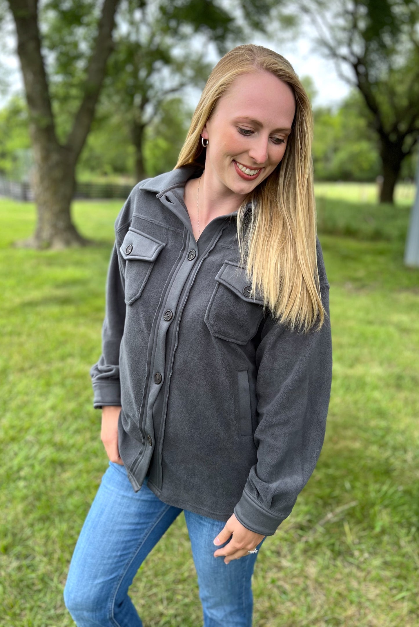 Chesney Charcoal Shacket