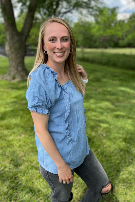 Delia Denim Top