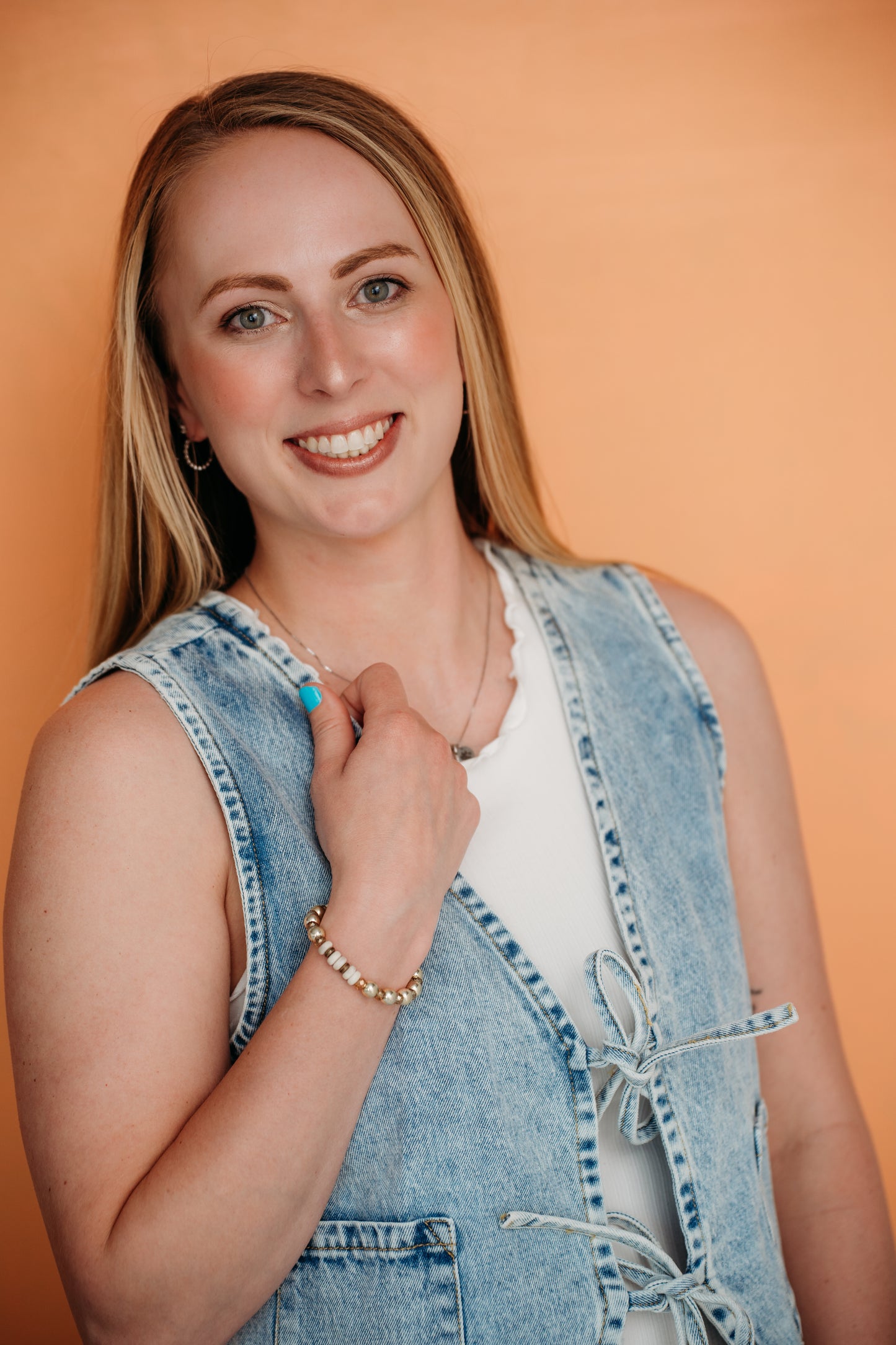 Delilah Denim Tie Vest