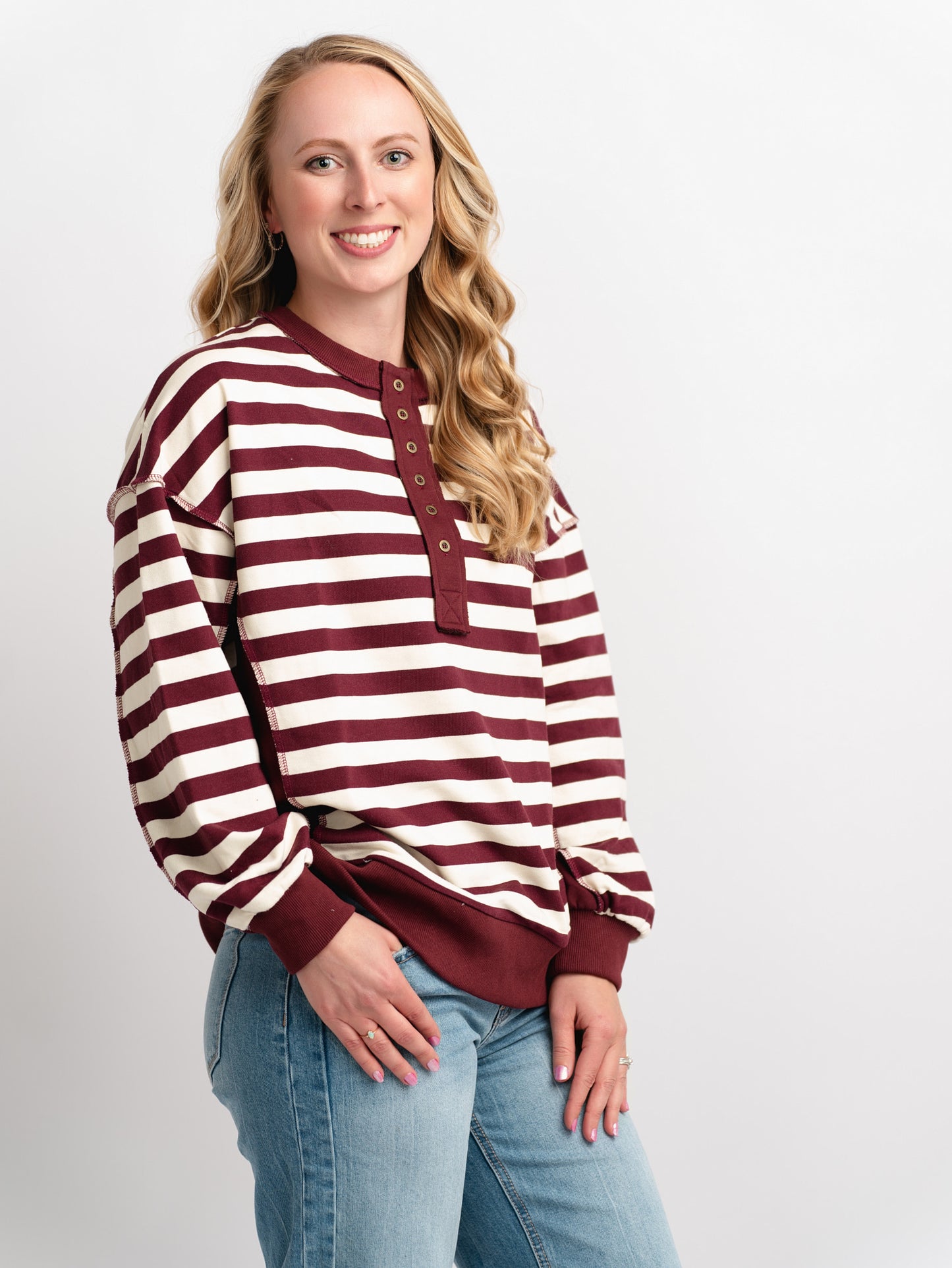 Dana Striped LS Top