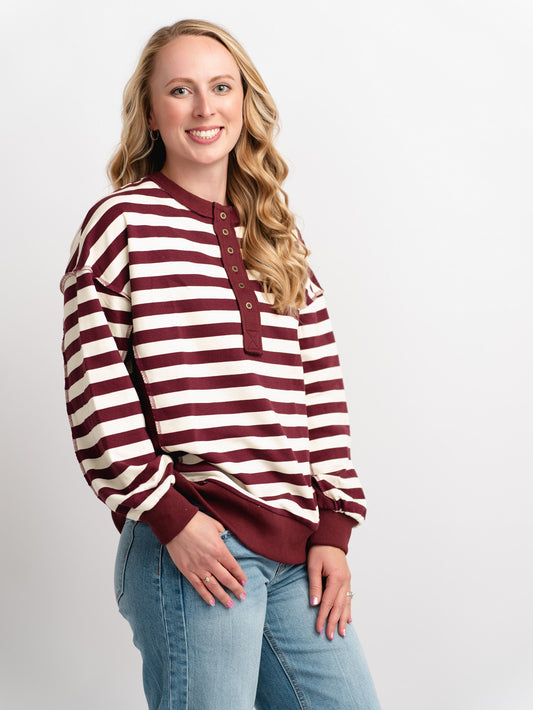 Dana Striped LS Top