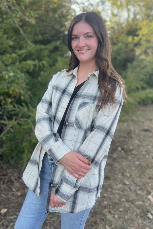 Whitney Plaid Top