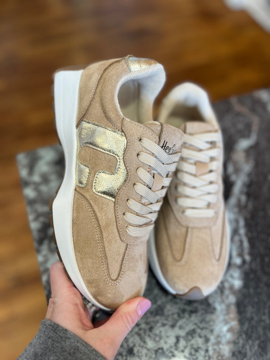 *Corky's* No Problem - Camel Faux Suede